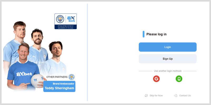 Hướng dẫn đăng nhập 8xbet trực tiếp bóng đá